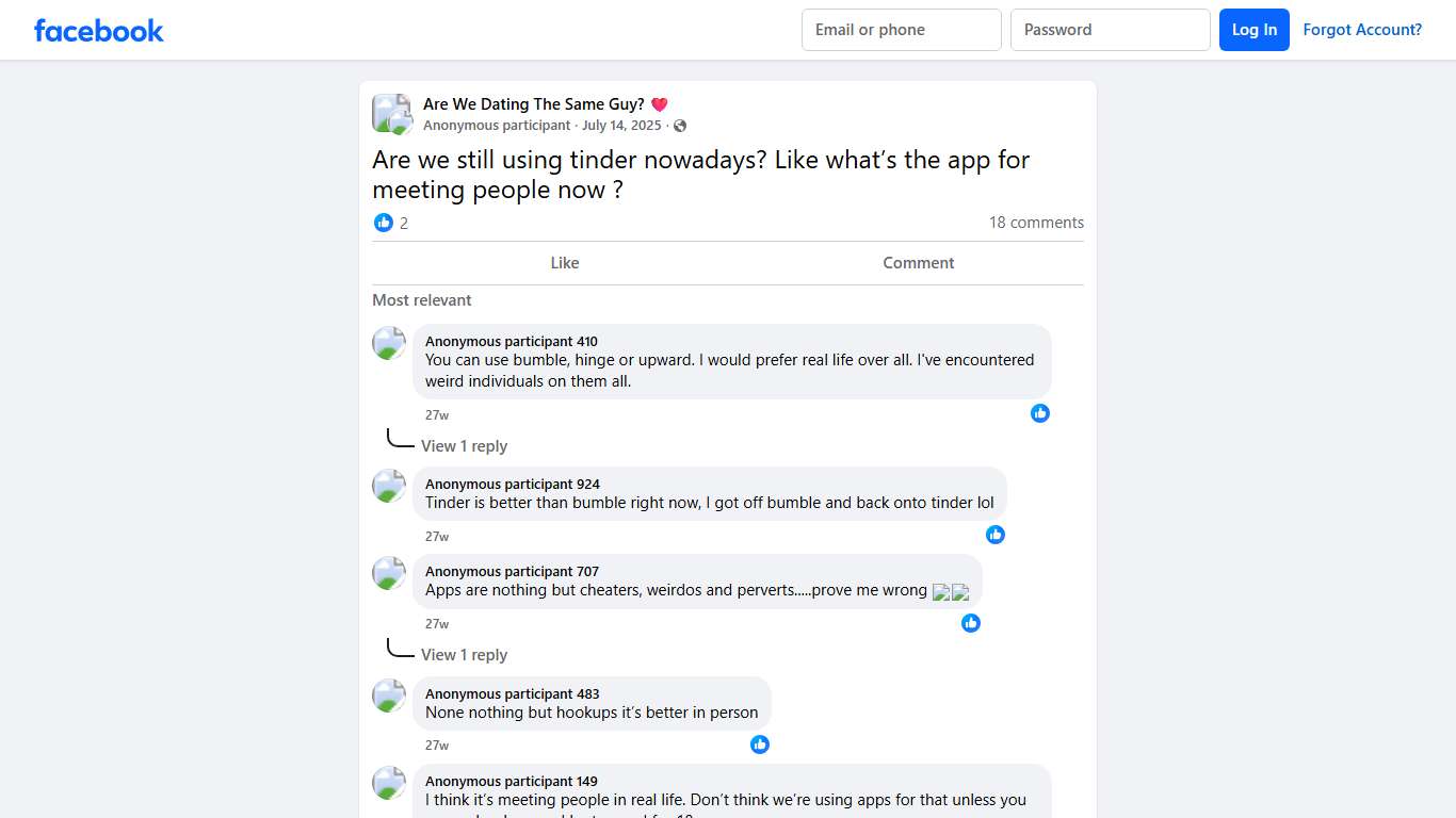 Are We Dating The Same Guy? ❤️ Are we still using tinder nowadays Facebook